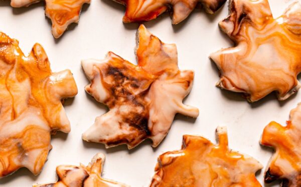 gluten-free spiced pecan sugar cookies with allspice, almond and vanilla extract, and a simple icing