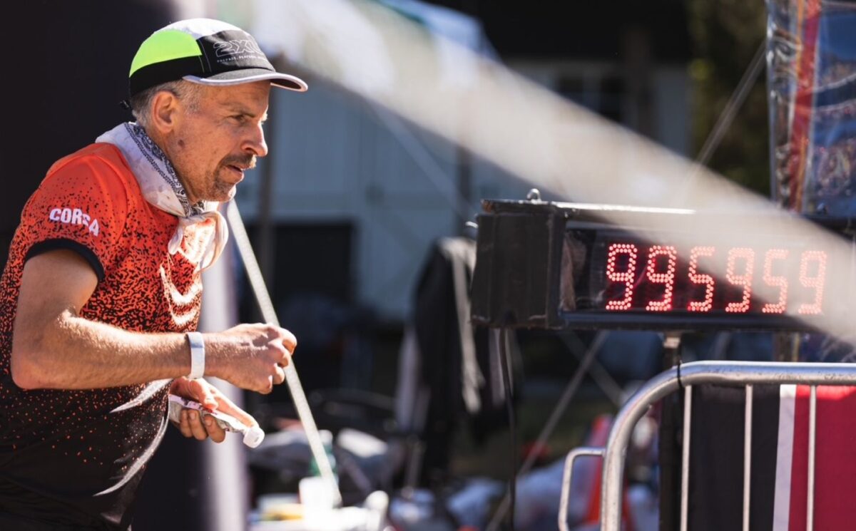 Photo shows Harvey Lewis, an American ultra runner and vegan athlete, who took third place in at Big Dog’s Backyard Ultra 2025 and ran 462 miles in 111 hours
