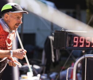 Photo shows Harvey Lewis, an American ultra runner and vegan athlete, who took third place in at Big Dog’s Backyard Ultra 2025 and ran 462 miles in 111 hours