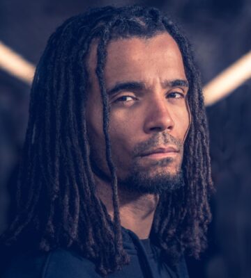Photo shows award-winning writer, rapper, and activist Akala, who was just announced as one of the performers at Vegan Camp Out 2026