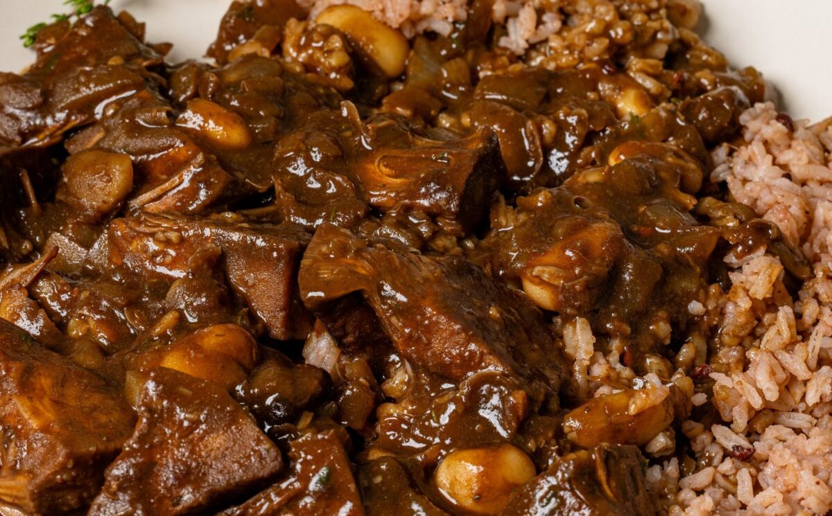 Jamaican noxtail made with jackfruit and beans for Jamaican and Caribbean-inspired recipes