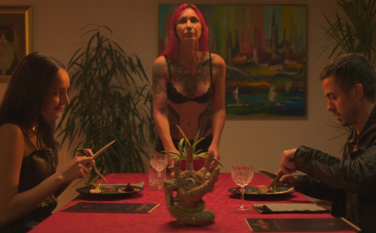 Photo shows a scene from the upcoming film 'Cooked With Love,' a vegan mystery thriller from Bruno Bilandzija