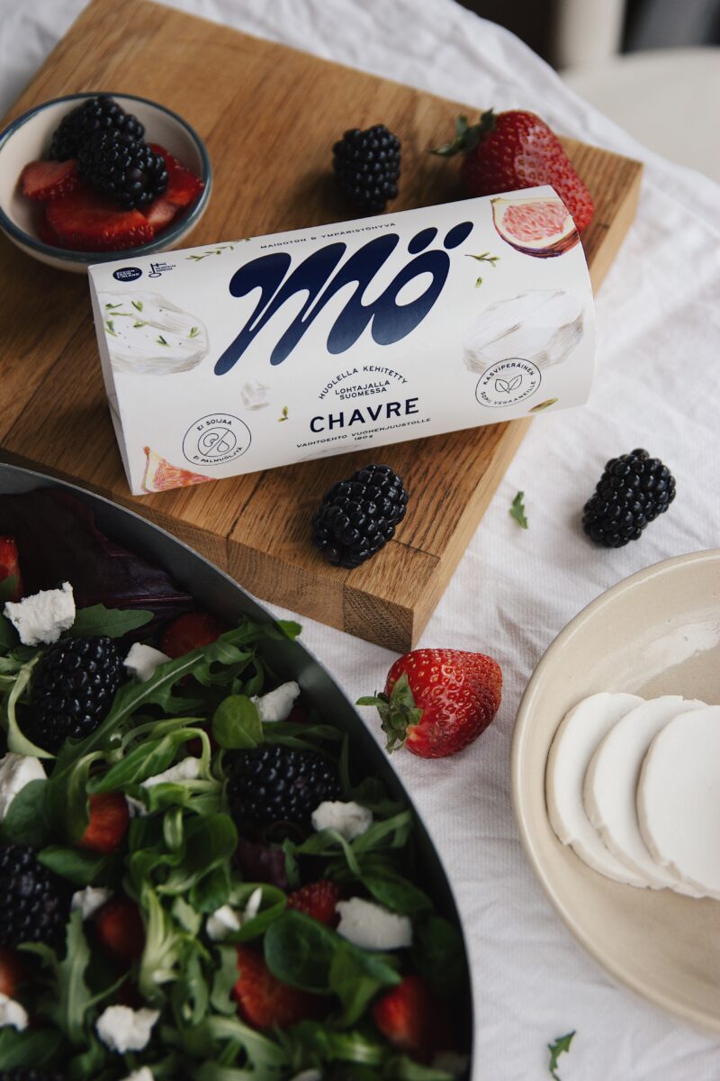 Photo shows some of the vegan cheese products made by Mö Foods
