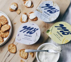 Photo shows some of the vegan cheese products made by Mö Foods