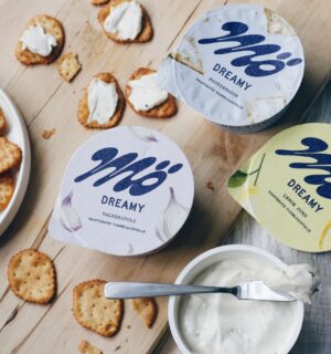 Photo shows some of the vegan cheese products made by Mö Foods