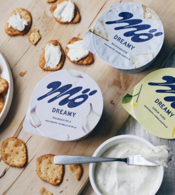 Photo shows some of the vegan cheese products made by Mö Foods