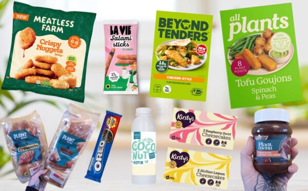 Photo shows a selection of the products and packaging from Plant Based News's biggest food launches of Veganuary 2026 roundup