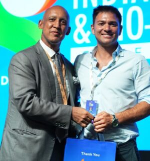 Photo shows Gautam Goel, the managing director and CEO of Dhampur Bio Organics Limited (DBO), and David Brandes, the co-founder and CEO of Planetary. The two companies are potentially collaborating to produce affordable mycoprotein for the Indian market