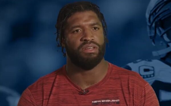 Photo shows Deatrich Wise Jr being interviewed for the New England Patriots YouTube channel. Deatrich Wise Jr has been vegan for nearly nine years, and is the latest person to support Veganuary 2026