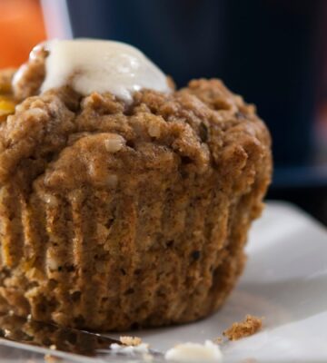 orange muffins with ginger and hemp hearts with spelt flour and demerara sugar