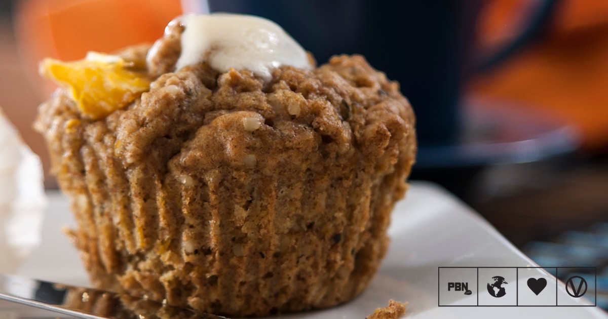 Orange Muffins With Ginger And Hemp Hearts