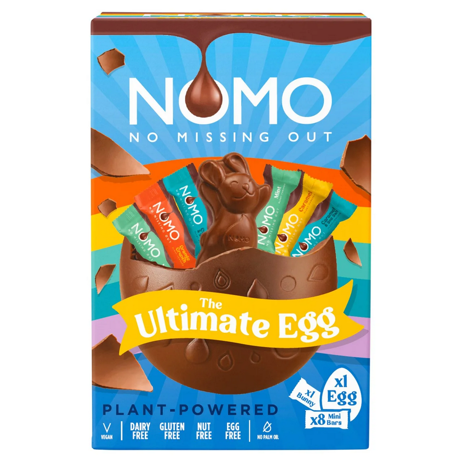 Photo shows the NoMo "Ultimate Egg." These are the best vegan Easter eggs of 2026 so far.