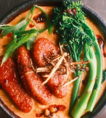 Korean-Style Glazed Beyond Tenders With Coconut Broth and sticky rice