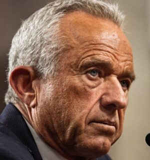 Photo shows RFK Jr speaking into a microphone. RFK Jr recently revealed he follows a carnivore diet