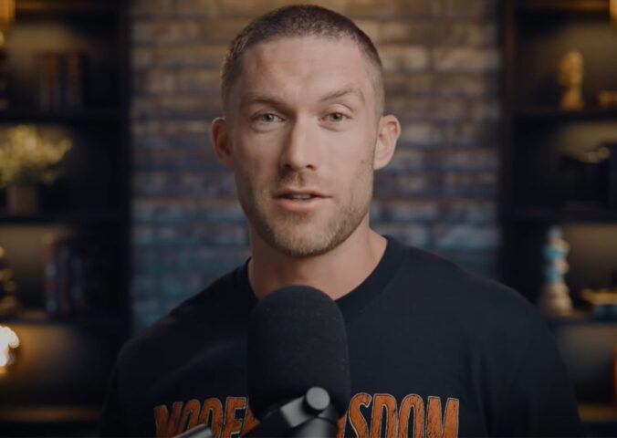 Photo shows Chris Williamson, the podcaster behind 'Modern Wisdom,' in a recent video on his YouTube channel where he discussed trying and then quitting the carnivore diet