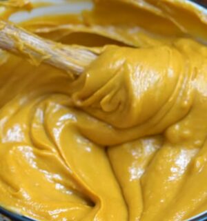 Shot of Miyoko's creamy vegan roadhouse cheddar in a bowl