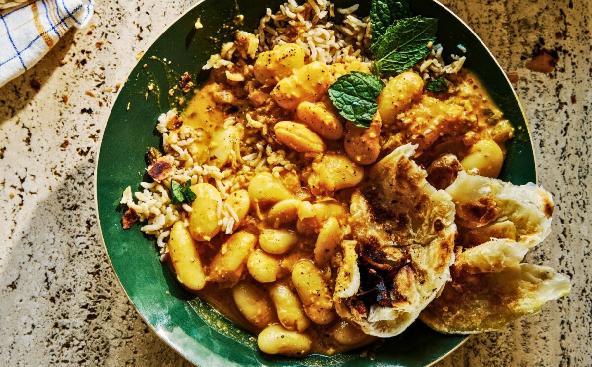 Goan Butter Bean Curry with coconut milk and spices