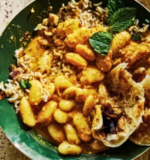 Goan Butter Bean Curry with coconut milk and spices