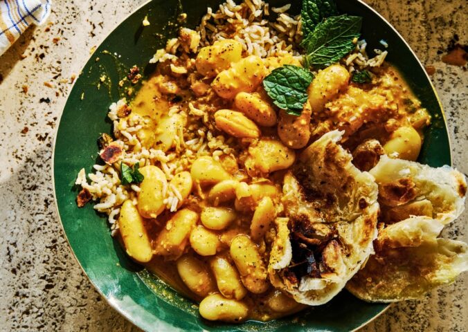 Goan Butter Bean Curry with coconut milk and spices