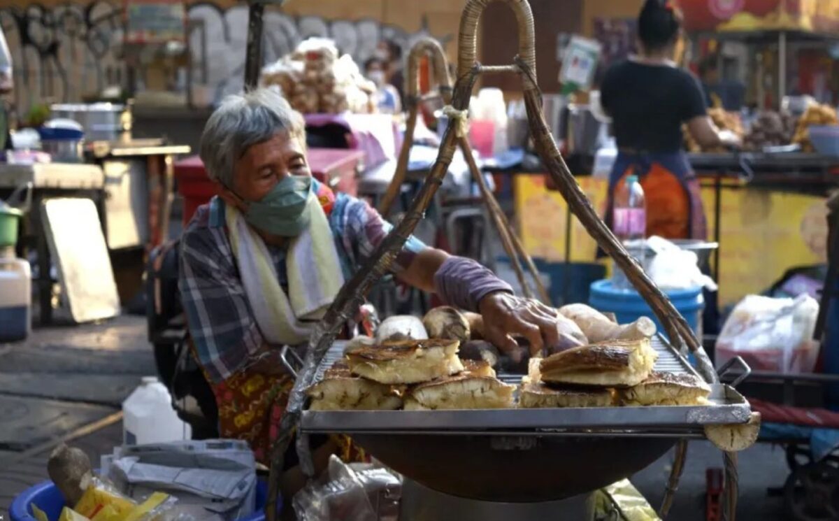 Photo shows a screengrab of a woman preparing street food taken from the docuseries 'Thai Street Food: Best Kept Secrets,' which has become one of the most-watched shows on HBO Max Asia within days of its release