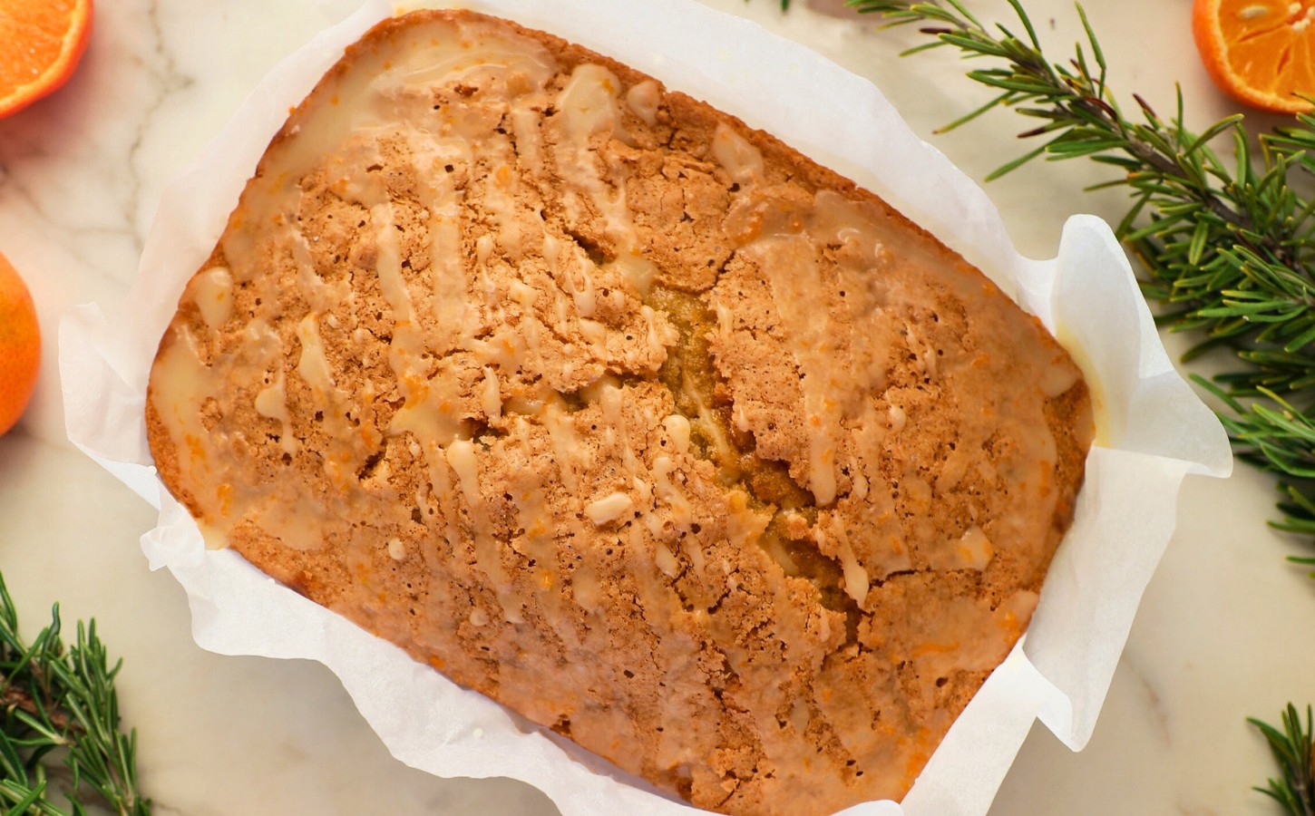 rosemary clementine cake with olive oil and gluten-free flour