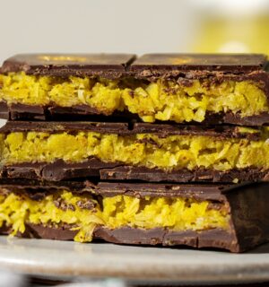 Vegan Dubai Chocolate with pistachio cream and homemade kataifi