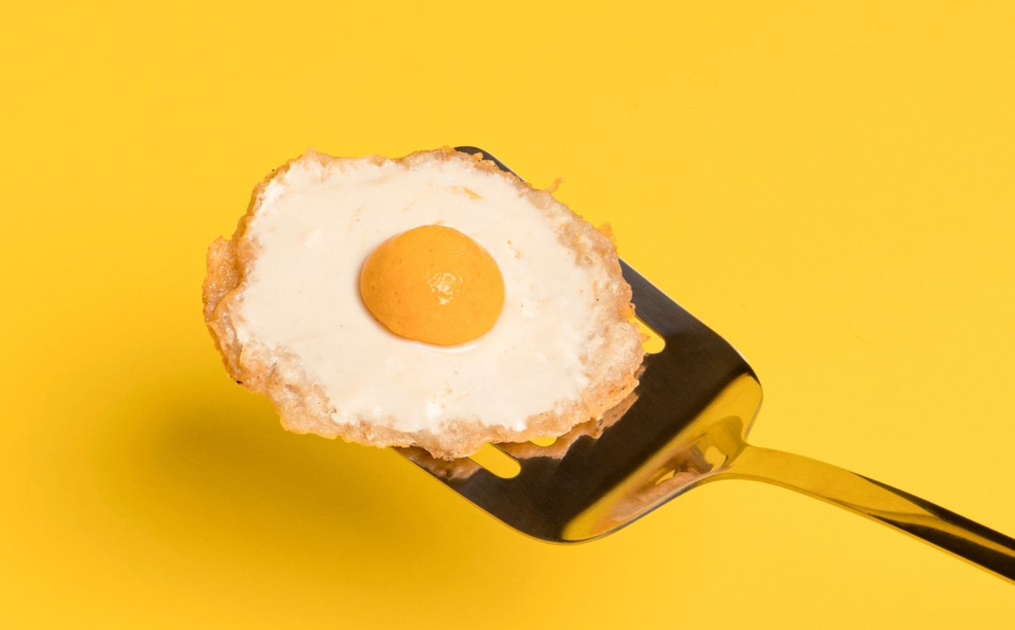 a vegan fried egg with a potato egg white and a sweet potato yolk for most popular breakfast recipes