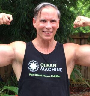 Photo shows Clean Machine founder Geoff Palmer flexing. Could vegans be wasting money on omega-3 DHA supplements and potentially harming their health in the process? Geoff Palmer has spent two decades immersed in omega-3 research, and he says the latest findings are upending old assumptions about how the body metabolizes omega-3s and what that means for human physiology