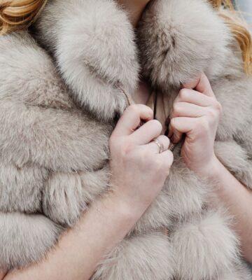 Photo shows a woman wearing a fur coat. Louis Vuitton, one of the last remaining luxury fashion brands that still uses animal fur, recently showcased a plant-based alternative by BioFluff at Paris Fashion Week