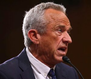 Robert F. Kennedy Jr., nominee for Secretary of Health and Human Services, testifies during his confirmation hearing. RFK Jr has said that he once cut “the penis out of a road killed raccoon.”