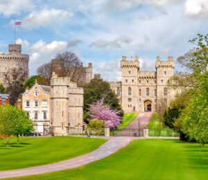 Photo shows Windsor Castle, the oldest and largest occupied castle in the world. The British royal family recently served a meat-free state banquet while hosting the president and first lady of Nigeria