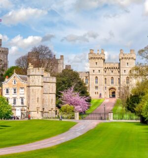 Photo shows Windsor Castle, the oldest and largest occupied castle in the world. The British royal family recently served a meat-free state banquet while hosting the president and first lady of Nigeria