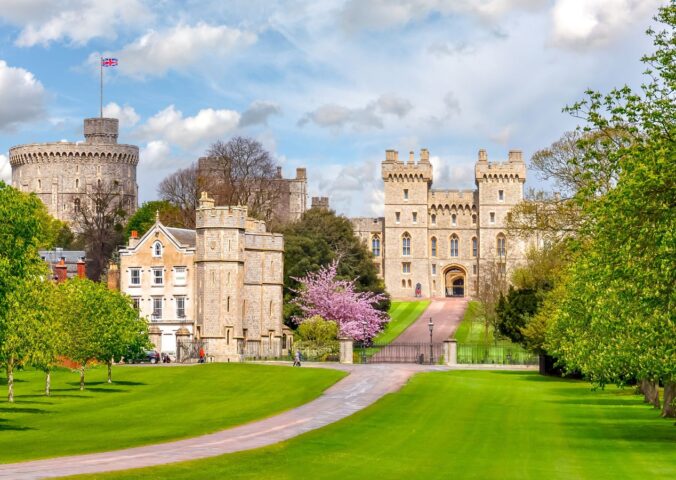 Photo shows Windsor Castle, the oldest and largest occupied castle in the world. The British royal family recently served a meat-free state banquet while hosting the president and first lady of Nigeria