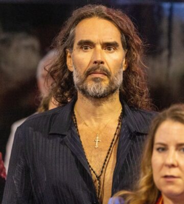 Photo shows Russell Brand at the Republican National Convention in 2024. Russell Brand is a former vegan and disgraced comedian. He is currently awaiting trial on seven charges of rape and sexual assault