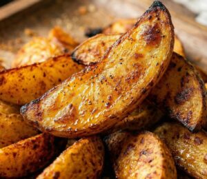 spicy wedges with a spice blend and olive oil