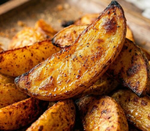 spicy wedges with a spice blend and olive oil
