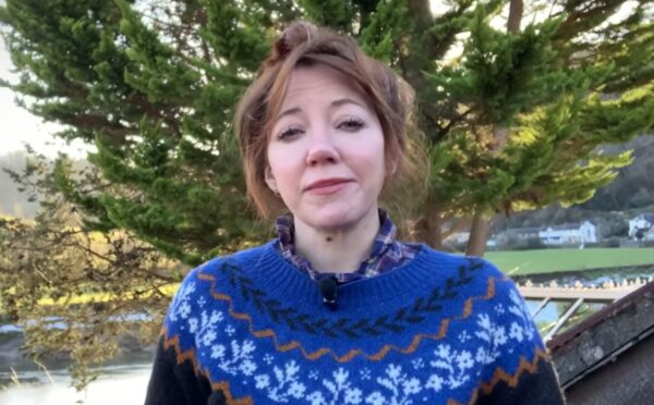 Photo shows vegan comedian Diane Morgan, who swapped her vegetarian diet for a fully plant-based one after seeing "horrific" footage, and is taken from a clip she recorded for Animal Equality UK in 2023