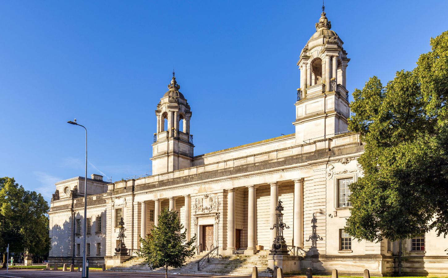 Photo shows the Cardiff Crown Court, where Evan Williams, a Welsh Grand National-winning horse trainer was convicted for grievous bodily harm (GBH) with intent - he will be jailed for three years