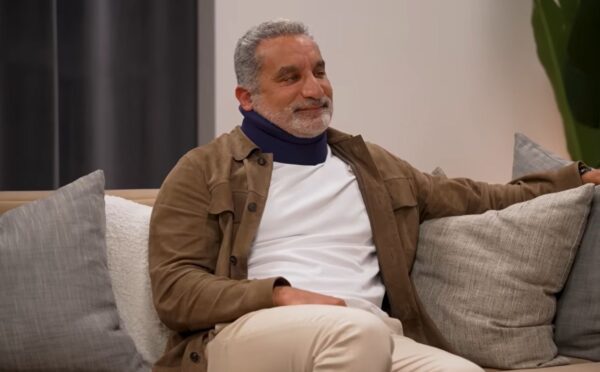 Photo shows Bassem Youssef, the TV host, comedian, and former heart surgeon, during an appearance on the 'One54' podcast