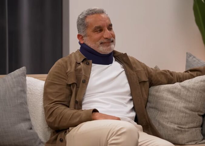 Photo shows Bassem Youssef, the TV host, comedian, and former heart surgeon, during an appearance on the 'One54' podcast