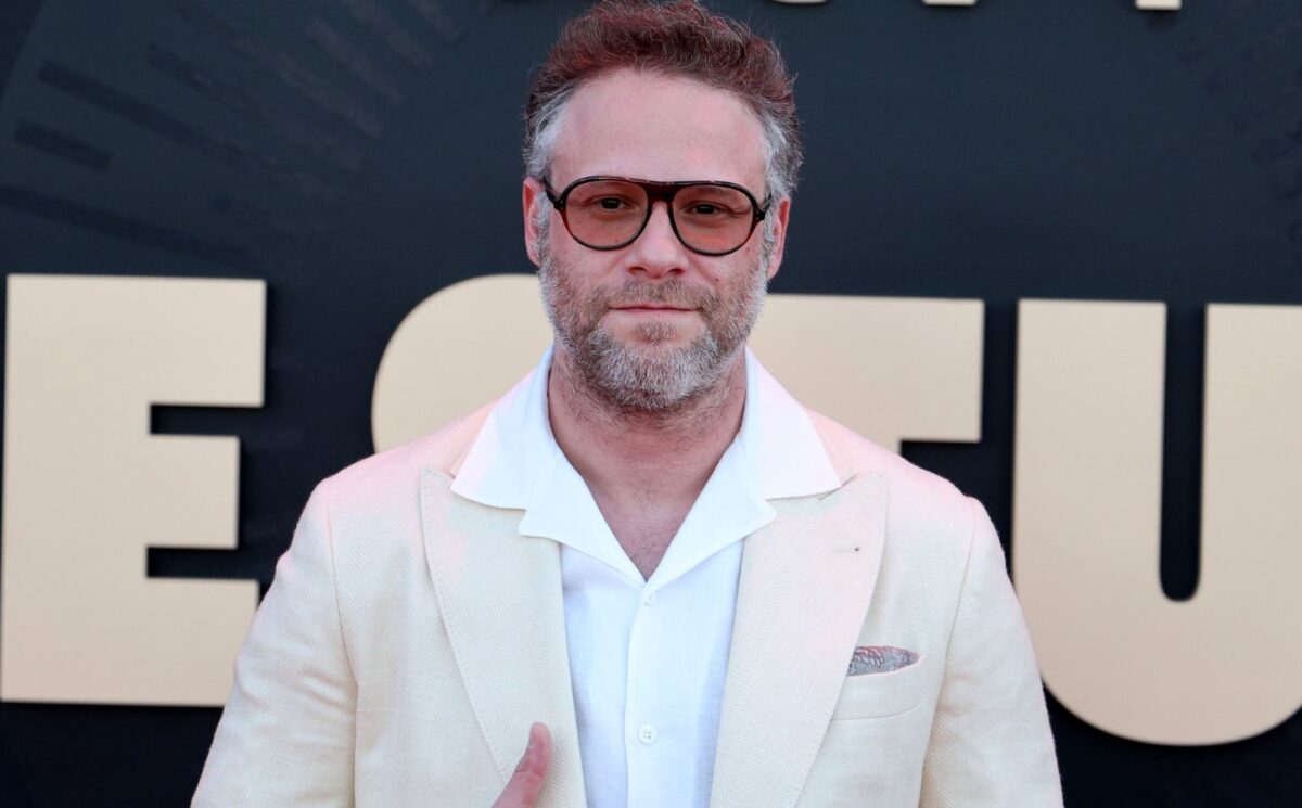 Photo shows Seth Rogan, who stars in the new 'Animal Farm' film as Napoleon