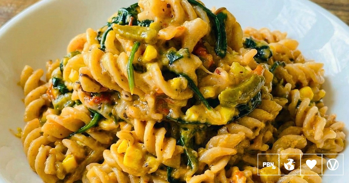 Colorful Vegan Rasta Pasta