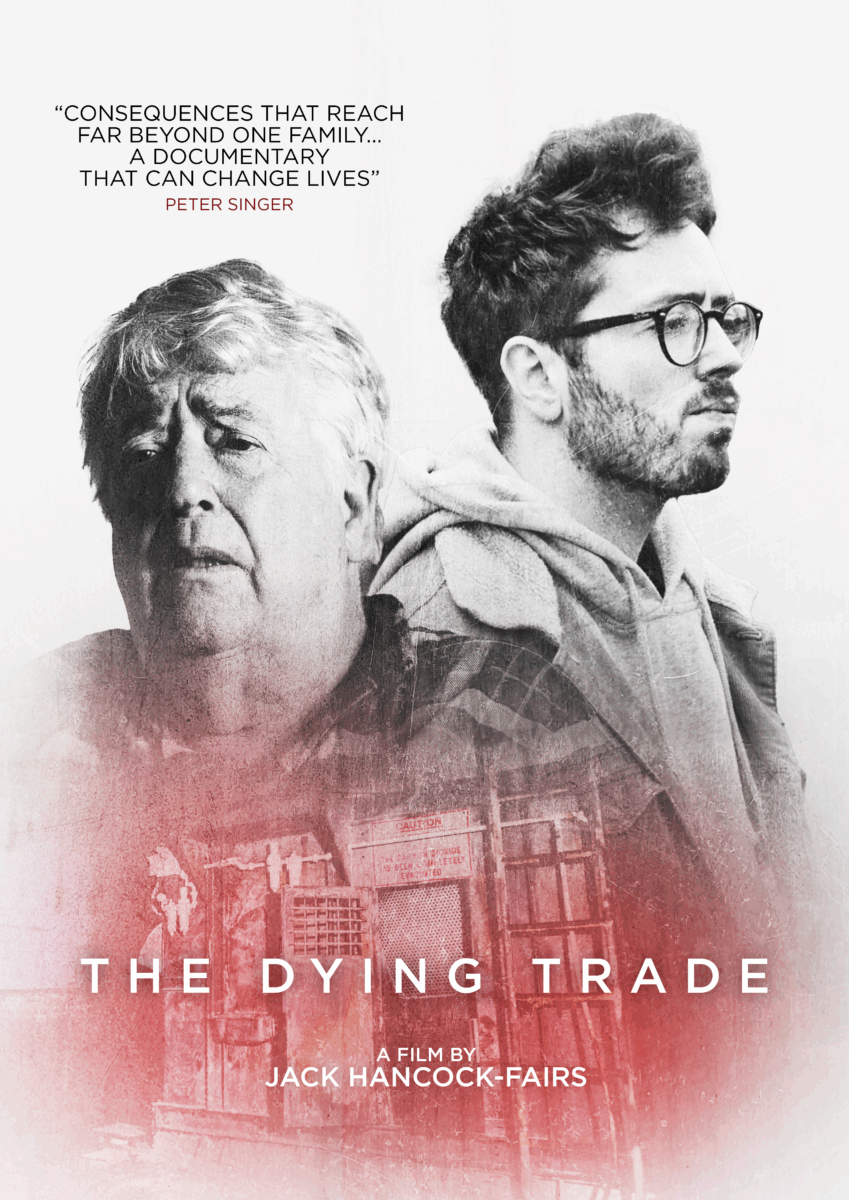 The poster for 'The Dying Trade,' the debut film from Jack Hancock-Fairs, unpacks the “hidden human cost” of the meat industry on its workers, including Hancock-Fairs' father