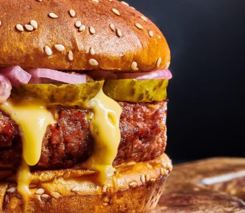 vegan earth day burger for Earth Day, BBQs spring etc for meaty vegan recipes