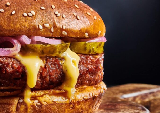 vegan earth day burger for Earth Day, BBQs spring etc for meaty vegan recipes