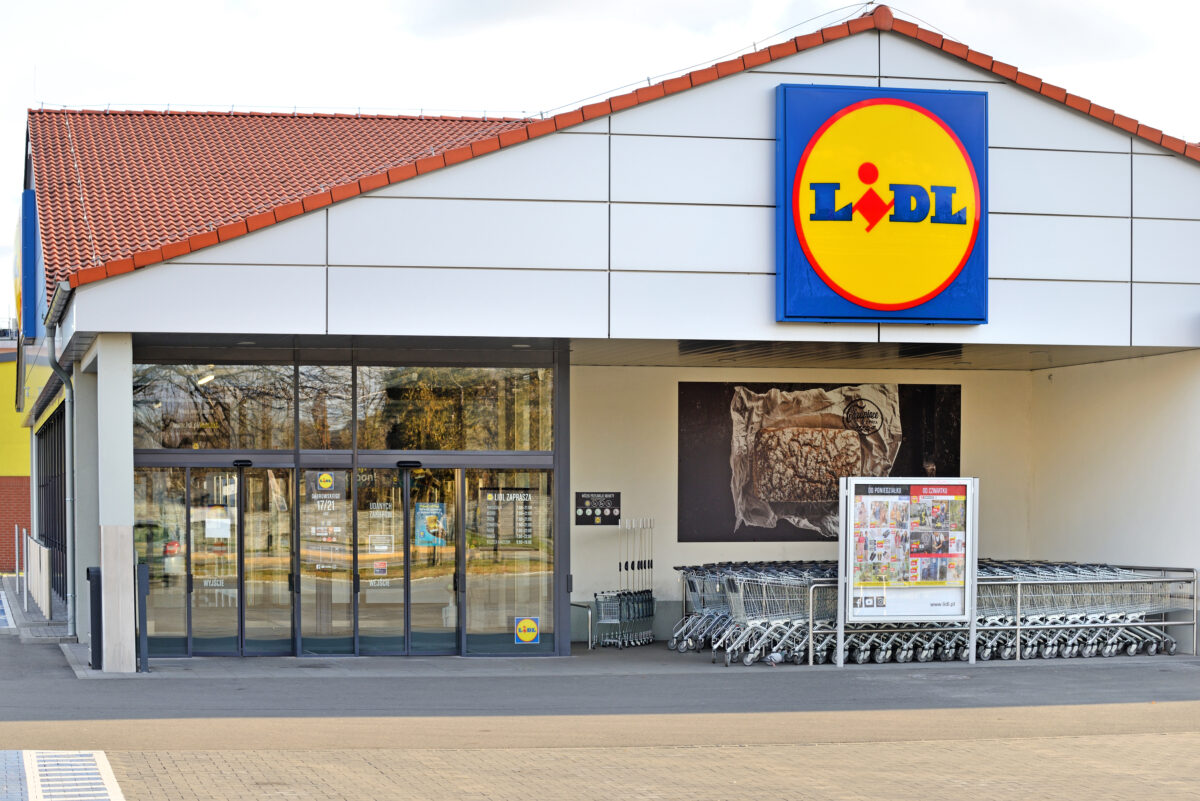 Photo shows a Lidl supermarket. Lidl produces Japanese-style Seaweed Pearls, a “vegan alternative to caviar,” under its Vitasia brand