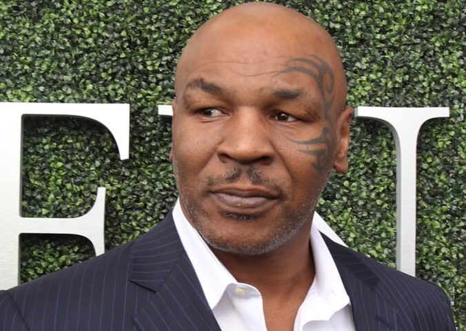 Photo shows Mike Tyson, who recently told Jimmy Kimmel that he now eats fruit when he gets high instead of ice cream