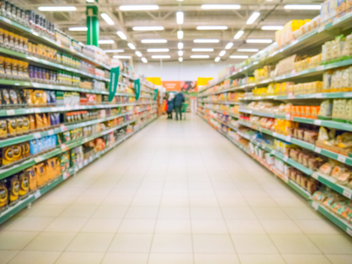 Photo shows an empty supermarket aisle. A new report has called on retailers to “capture” the opportunity of plant-based growth and protein diversification