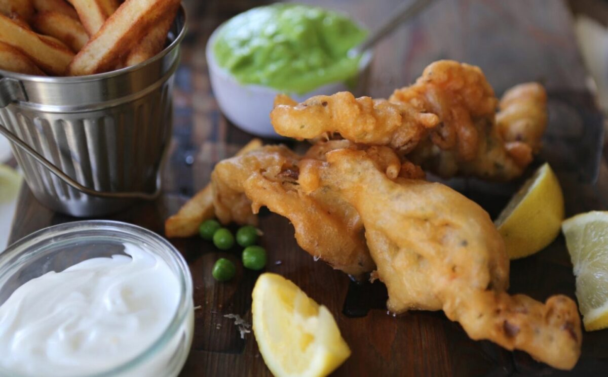 Battered Banana blossom fish for vegan banana recipes