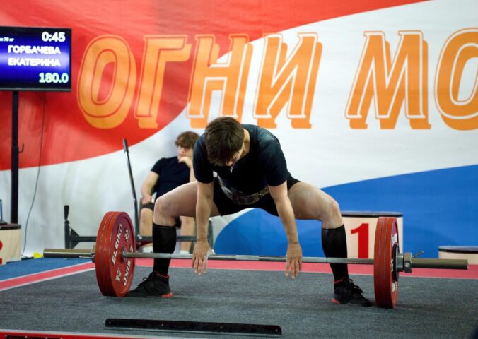 Photo shows Katya Gorbacheva, a Russian-Ukrainian, nationally qualified powerlifter who lives in North Carolina. Katya Gorbacheva, a Vegan Strong PlantBuilt athlete, was just named “Best Lifter” at Moscow Lights Powerlifting Competition